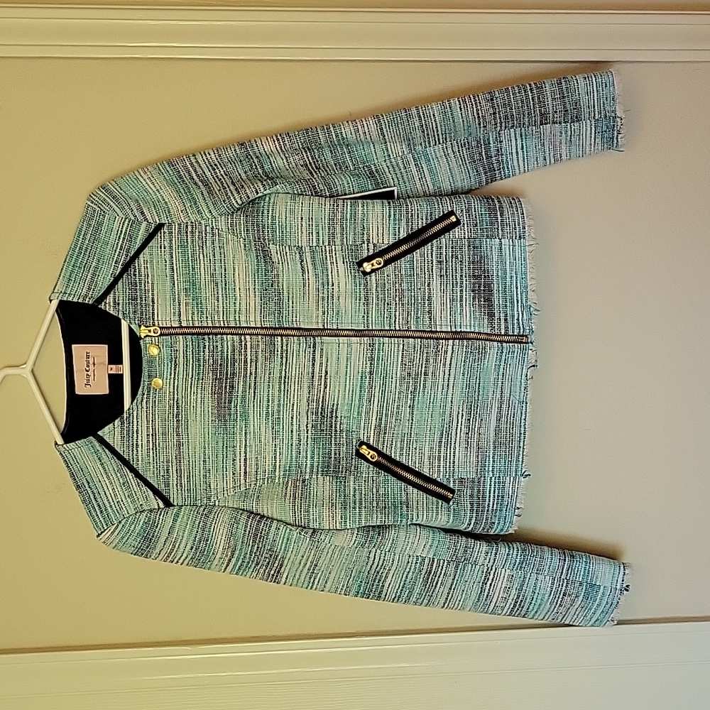 NWT Juicy Couture Teal & Black Jacket